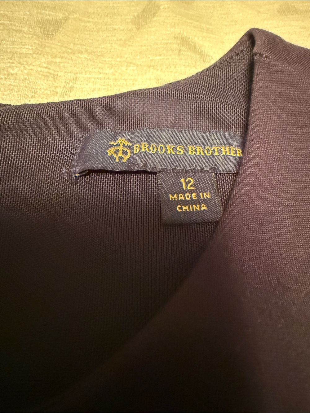 Like New, Brooks Brothers Black Short-Sleeve Midi Sheath Dress - Picture 4 of 5